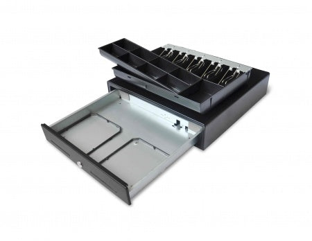 SLD46 درج النقود الكهربائية السوداء حجم كبير 5 خانات للعمله الورقية