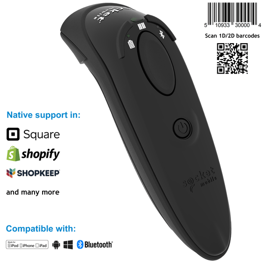 Socket Mobile S700 Bluetooth Scanner Black 1D